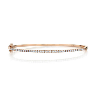 Single Row Diamond Bangle- 0.62Ct
