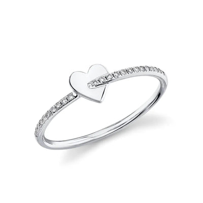 Diamond & Gold Heart Ring