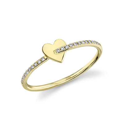 Diamond & Gold Heart Ring