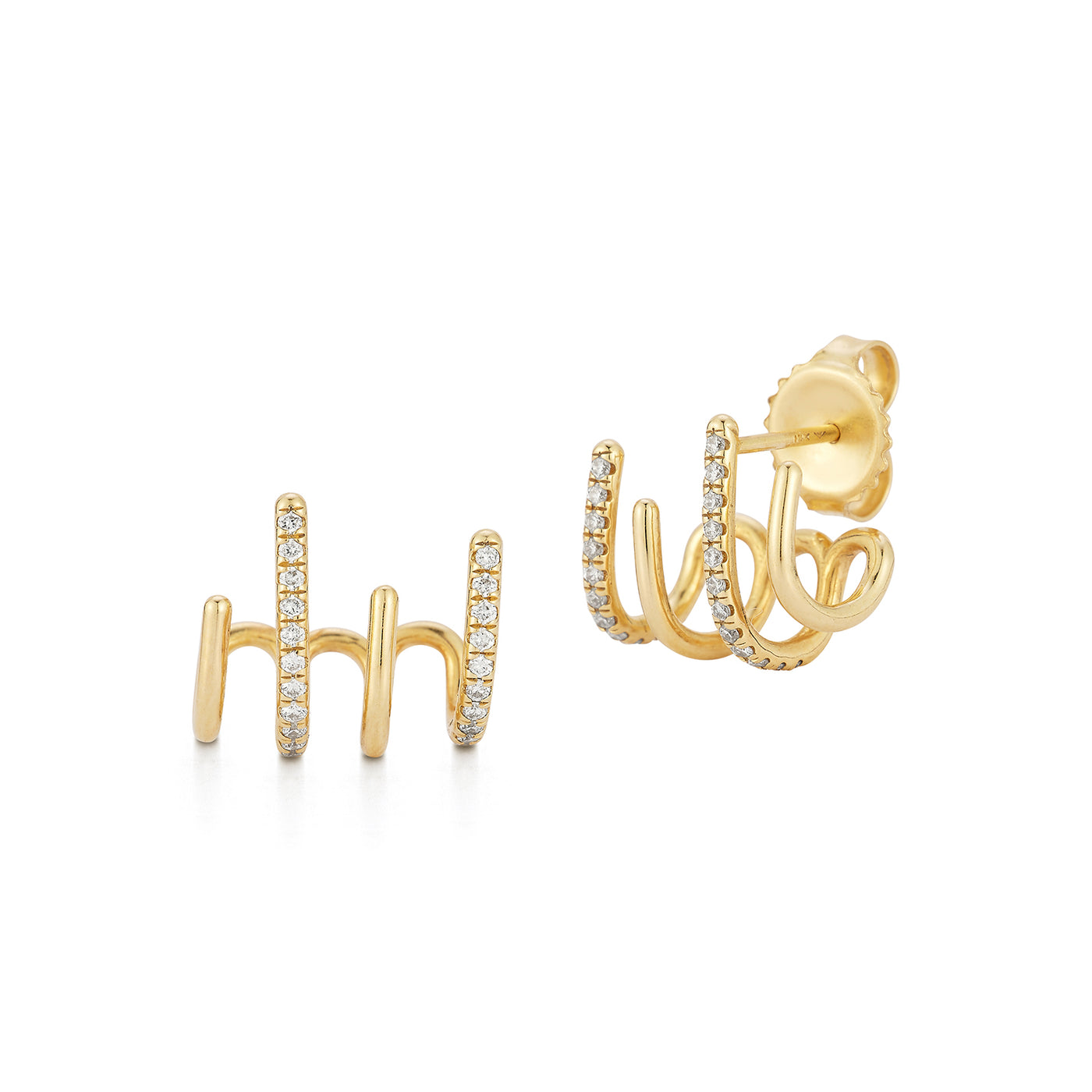DIAMOND EARRING ILLUSION CUFF 0.21 CT