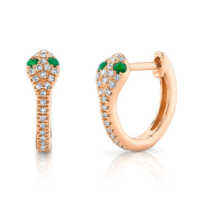 EMERALD & DIAMOND SNAKE HUGGIES