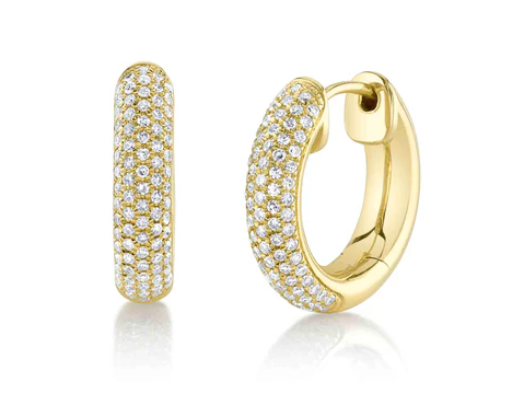 DIAMOND PAVE HOOP EARRING- .40 CT