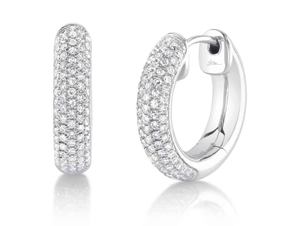 DIAMOND PAVE HOOP EARRING- .40 CT