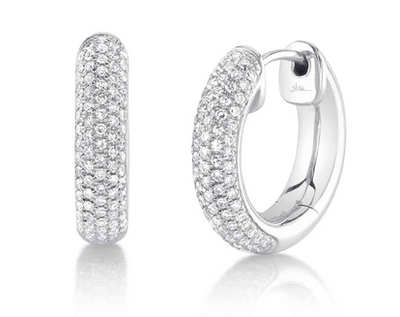 DIAMOND PAVE HOOP EARRING- .40 CT