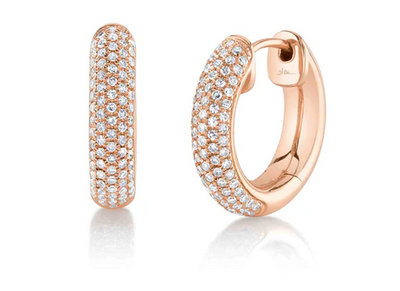 DIAMOND PAVE HOOP EARRING- .40 CT