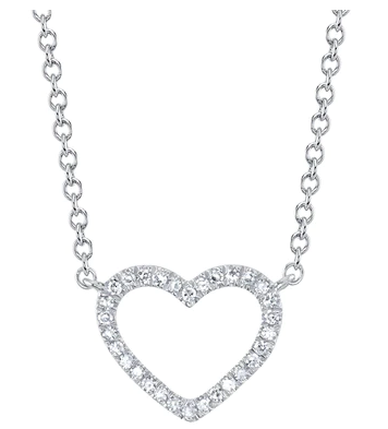 OPEN DIAMOND HEART NECKLACE