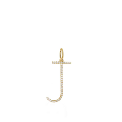 OVERSIZED DIAMOND LETTER CHARM