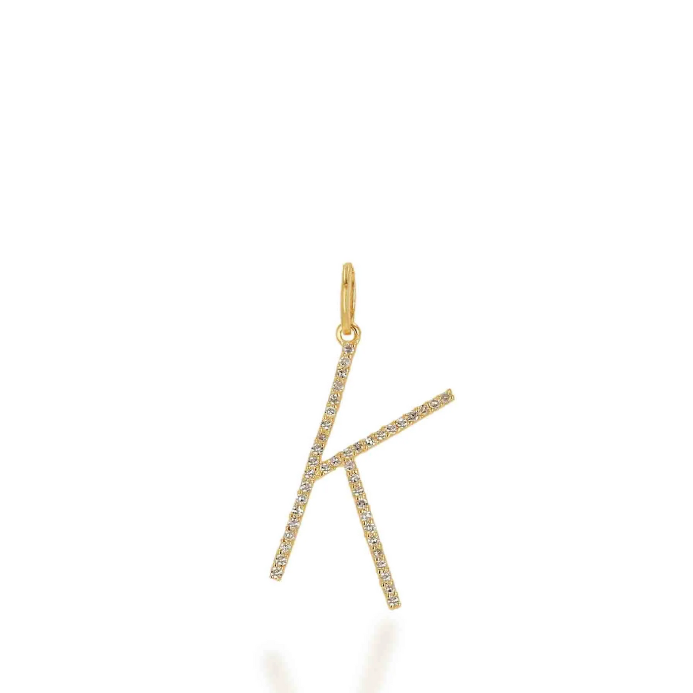 OVERSIZED DIAMOND LETTER CHARM