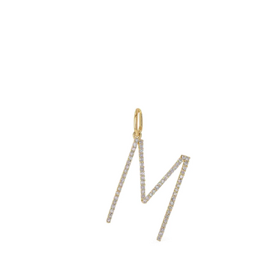OVERSIZED DIAMOND LETTER CHARM