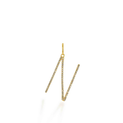 OVERSIZED DIAMOND LETTER CHARM