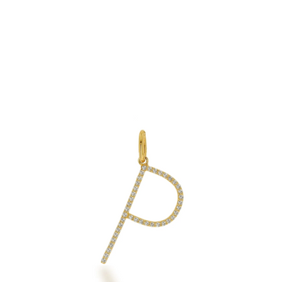 OVERSIZED DIAMOND LETTER CHARM