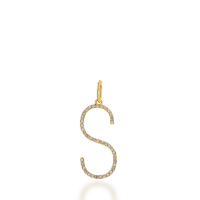 OVERSIZED DIAMOND LETTER CHARM
