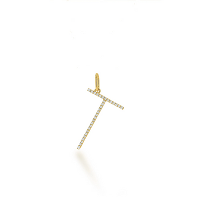 OVERSIZED DIAMOND LETTER CHARM