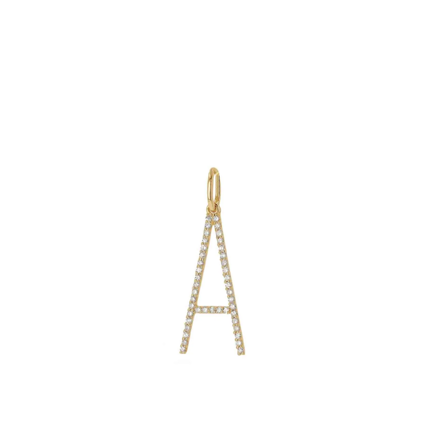 OVERSIZED DIAMOND LETTER CHARM