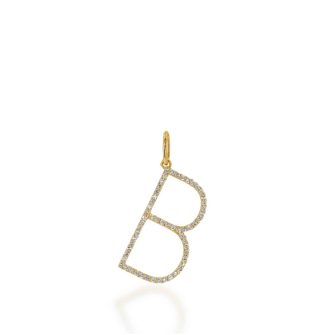 OVERSIZED DIAMOND LETTER CHARM