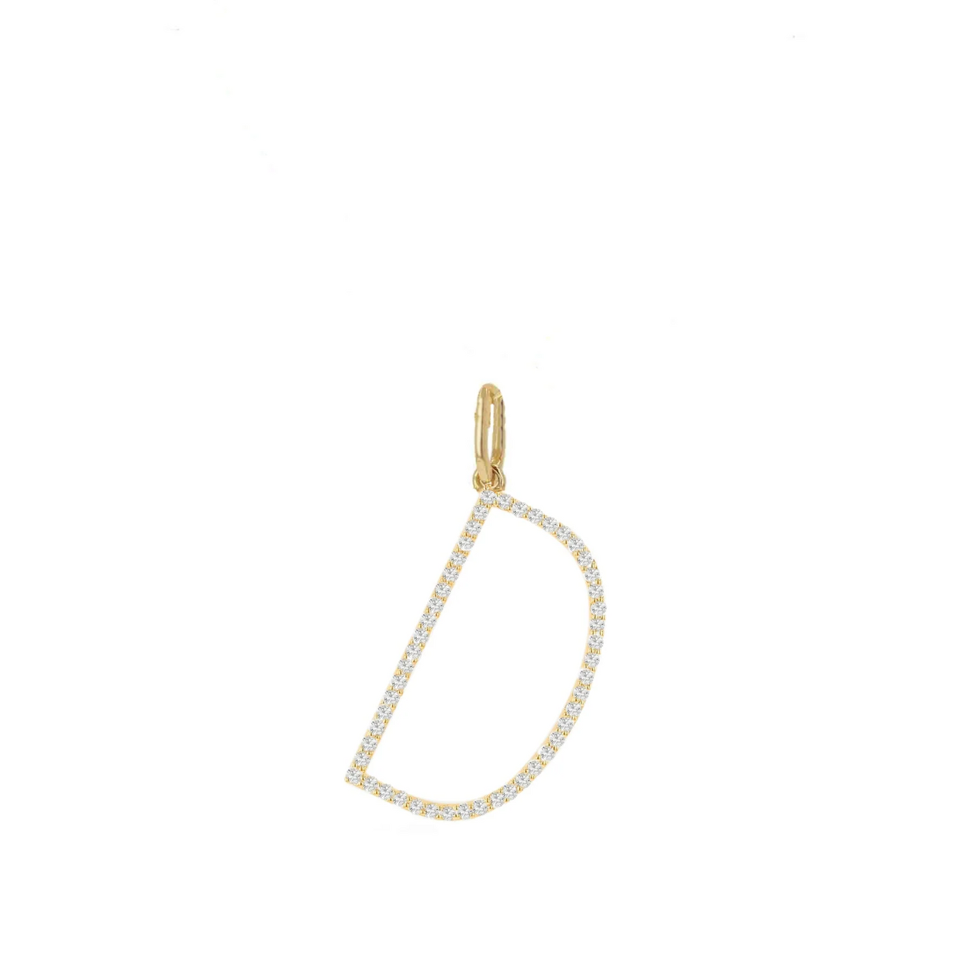 OVERSIZED DIAMOND LETTER CHARM