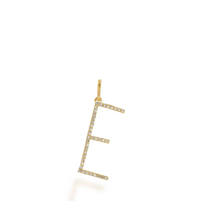 OVERSIZED DIAMOND LETTER CHARM