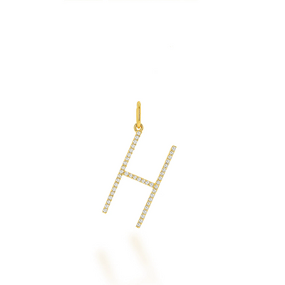 OVERSIZED DIAMOND LETTER CHARM