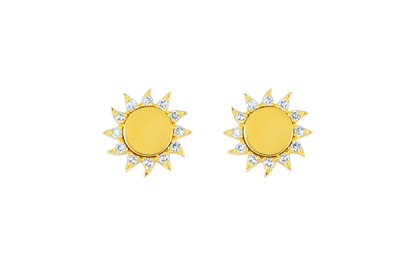 EF COLLECTION YOU ARE MY SUNSHINE DIAMOND STUD EARRINGS