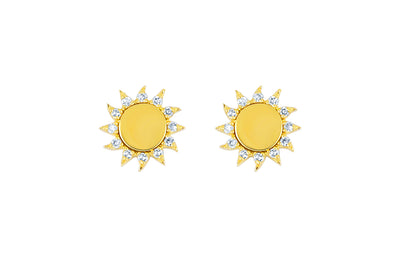 EF COLLECTION YOU ARE MY SUNSHINE DIAMOND STUD EARRINGS