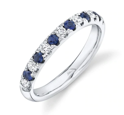 ETERNAL COLLECTION DIAMOND AND SAPPHIRE BAND RING