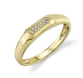 DIAMOND SIGNET BAND